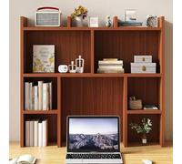 Libreria da scrivania con funzione di archiviazione e visualizzazione,robusto scaffale da ufficio,adatta for l'archiviazione sulla scrivania dell'ufficio domestico(Brown)