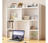 Libreria da scrivania con funzione di archiviazione e visualizzazione,robusto scaffale da ufficio,adatta for l'archiviazione sulla scrivania dell'ufficio domestico(White)