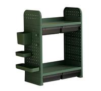 Libreria da scrivania con portapenne e cassetto, scaffale multiuso a 3 ripiani per ufficio e casa, elegante organizer da banco in bianco