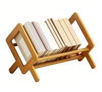 Libreria da Scrivania da Appoggio Semplice Portaoggetti a Bovindo | Libreriaa In Bambù Piccola Libreria Sul Comodino, per Camera da Letto Soggiorno Studio Ufficio(Yellow,33x21x14.5CM)