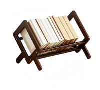 Libreria da Scrivania da Appoggio Semplice Portaoggetti a Bovindo | Libreriaa In Bambù Piccola Libreria Sul Comodino, per Camera da Letto Soggiorno Studio Ufficio(Brown,33x21x14.5CM)