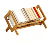 Libreria da Scrivania da Appoggio Semplice Portaoggetti a Bovindo | Libreriaa In Bambù Piccola Libreria Sul Comodino, per Camera da Letto Soggiorno Studio Ufficio(Yellow,40x21x14.5CM)