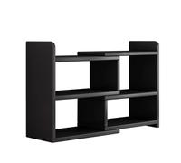 Libreria da Scrivania Estraibile, Organizzatore Tavolo Regolabile in Legno Spesso 12mm, Supporto Angolare Rotante di 90°, Stazione di Rangement for Scrivania, Casa, Dormitorio(Black,30x17x56)
