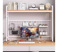 Libreria da scrivania in acciaio massiccio - Scaffale da scrivania per dormitorio e ufficio, multi-livello per libri e forniture Design salvaspazio robusto ed elegante