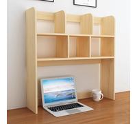 Libreria da scrivania in legno a 7 ripiani per la casa e l'ufficio da 74,9 cm per accessori da scrivania per computer elegante e funzionale libreria nizer