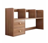 Libreria da scrivania in legno a più livelli, libreria salvaspazio per casa, ufficio, dormitorio, studio, elegante soluzione per riporre libri, documenti e decorazioni