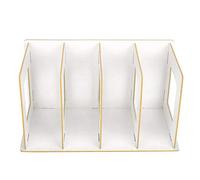 Libreria da scrivania in legno bianco caldo, elegante per casa, scuola e ufficio, libreria salvaspazio per un facile accesso e visualizzazione