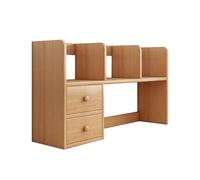 Libreria da scrivania in legno con cassetto e contenitore aperto, moderna controsoffitto per camera da letto o ufficio scrivania per computer da tavolo nizer