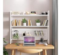 Libreria Da Scrivania per Computer, Scaffale Portaoggetti Da Banco Indipendente A 2 Livelli con Pannello Forato, Portaoggetti Da Scrivania per Ufficio, Casa, Ufficio(White,115x98x22cm(45x39x9inch))