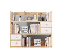 Libreria Da Scrivania Per Scrivania Del Computer - Scaffale Multiuso Da Appoggio In Legno, Scaffale Per Organizer Da Scrivania A 3 Livelli Di Grande Capacità, Espositore Per Dormit(Color:Colore legno)