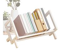 Libreria da scrivania - piccola bancone, organizer per espositori inclinati, scaffale compatto per scrivania, scaffale portatile per libri in legno | Dormitorio studio camera da soggiorno