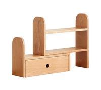Libreria Da Scrivania Regolabile In Legno Con Cassetto - Organizzatore Espandibile Per Casa E Ufficio