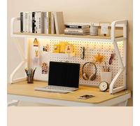 Libreria da scrivania, scaffale espandibile in legno per scrivania, casa e dormitorio, migliora l'efficienza dello spazio di lavoro