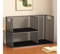 Libreria da scrivania, scaffale multiuso a 2 ripiani per ufficio, casa, dormitorio, soluzione di archiviazione da tavolo, per un'organizzazione efficiente