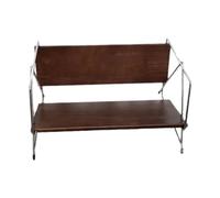 Libreria Da Scrivania, Scaffale Portaoggetti per Dischi, Salvaspazio, Supporto per Giradischi, Piccola Libreria per Cameretta in Stile Fattoria, 395x27x21cm