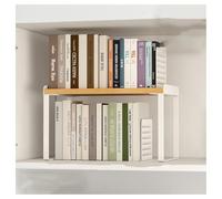 Libreria da scrivania, scaffale verticale a più livelli per esposizione organizzata, design rialzato di 27 cm, facile installazione, organizer con piedi per libri e decorazioni