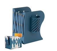 Libreria da scrivania telescopica, per piccola libreria, organizer in metallo con portapenne, libreria, organizer da scrivania, telescopico, 15 x 10 x 19 cm