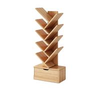 Libreria Da Terra, Libreria A Forma Di Albero, Design Aperto, Spazio Di Archiviazione Chiuso, Può Essere Utilizzata In Studio, Soggiorno E Camera Da Letto(Color1,10-layer)