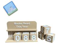 Libreria Decor Book Read This Year Counter,Book Tracker per la registrazione del numero di libri letti,Personalizzato Desktop Decorazione Libri Read Tracker (C)