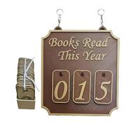 Libreria - decorazione moderna del libro | Elegante contatore di lettura | Fino a 999 libri letti quest'anno Tracker per biblioteca domestica, soggiorno, studio, uomini, amanti del libro delle donne