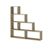 Libreria Scaffale Angolare 5 Ripiani In Legno Melaminico Mensole da Parete Espositive Design Moderno Elegante E Minimal Per Arredo Casa Soggiorno Studio Salotto Camera 123 x 20 x 20 cm (Rovere)