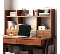 Libreria desktop Organizer per scaffali in legno - Scaffale per scrivania da ufficio, scaffale multiuso da appoggio in legno, scaffale per scrivania per computer industriale, espositore per desktop da