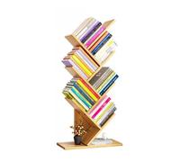 Libreria Di Alberi A 6 Livelli, Scaffale Di Stoccaggio Del Display Ad Angolo, Scaffali Degli Organizzatori Di Libri For La Camera Da Letto For La Camera Da Letto (include Solo Scaffale)(Wood color)