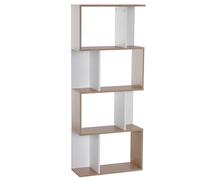Libreria Di Design Scaffale Ufficio Legno Moderna 4 Ripiani 60×24×148cm