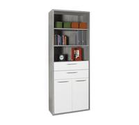 Libreria Disegno alta 2 cassetti, 2 ante e 3 vani