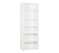 Composad | Libreria Alta della Linea DISEGNO Con 5 Ripiani Regolabili, Libreria Scaffale Moderna, (LxAxP) 81,60x217,50x35,70 cm, Bianco Laccato, Soggiorno, Studio, Ufficio, Made in Italy