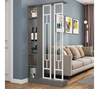 Libreria divisoria moderna in legno con spazio aperto, divisorio autoportante per la decorazione della casa e la separazione degli spazi