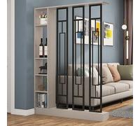 Libreria divisoria moderna in legno con spazio aperto, divisorio autoportante per la decorazione della casa e la separazione degli spazi
