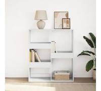 Libreria Divisorio Bianco 100x33x115 cm - Modern Bookshelf Room Divider with 5 Shelves, Sturdy White Storage Unit for Living Room, Bedroom Office, Space-Saving Organizer for Books & Decor