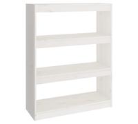 VIDAXL - Libreria / divisorio Bianco 80x30x103,5 Cm In Massello Di Pino