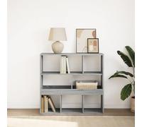 Libreria Divisorio Grigio Sonoma 100x33x94.5 cm, Modern Bookshelf Room Divider with 5 Shelves, Sturdy Storage Unit for Living Room, Bedroom, Office, Industrial Style Furniture, Easy Assembly