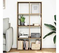 Libreria Divisorio Moderna in Rovere Artigianale, Scaffale a Cubotti 69,5x29x137,5 cm, 8 Scomparti, Truciolato Resistente, Ideale per Soggiorno e Camera da Letto, Design Geometrico Funzionale