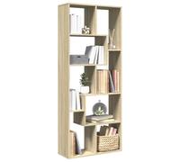 Libreria Divisorio Moderna Rovere Sonoma 67x25x161.5 cm in Truciolato - Geometric Design Bookcase Shelf with 8 Compartments, Space Organizer for Living Room, Bedroom, Office, Max Load 100kg