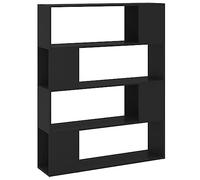 Libreria/Divisorio Nero 100x24x124 cm