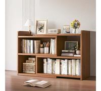 Libreria Estensibile in Legno a 2/3 Ripiani, Scaffale Aperto con Ripiani Regolabili, Espandibile e Retrattile, Organizer da Tavolo per Soggiorno, Ufficio, Studio, Cucina