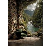 Libreria Foresta Puzzle 1000 Pezzi, 3D Puzzle per Adulti Impegnativo, Educa Puzzles Artistico, Divertente E Stimolante Puzzles Decorativo per La Famiglia, Regalo e Decorazione Pareti FNKL6-933