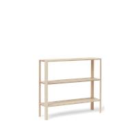 Libreria Form & Refine Leaf 1x3 Rovere Oliato Bianco