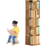 Libreria girevole, 5 ripiani, altezza 360°, libreria da pavimento, scaffale per angolo, soggiorno e ufficio