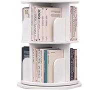 Libreria Girevole A 2/3/4/5/6 Livelli Libreria Girevole Rotonda Libreria Girevole A 360 Gradi Scaffale Angolare Girevole A Pavimento A 360° Soggiorno, White, 51 * 66cm