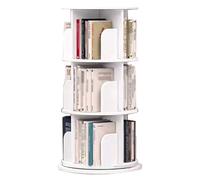 Libreria girevole a 2/3/4/5/6 ripiani rotonda girevole a 360 gradi libreria bianca girevole a 360 ° da pavimento mensola angolare soggiorno