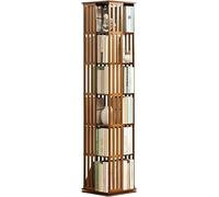 Libreria girevole a 360° a 5/6 ripiani, versatile, autoportante, per ufficio, casa e soggiorno, elegante espositore per libri e decorazioni