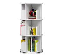 Libreria girevole a 360° con 2/3/4/5/6 livelli, scaffale rotondo bianco per riporre libri, decorazione moderna per la casa per soggiorno e camera da letto (46 x 97 cm)