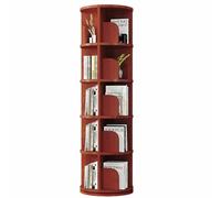 Libreria girevole a 360 gradi Scaffale in legno massello a più livelli Semplice scaffale for riporre gli oggetti domestici Salvaspazio e facile da riporre(Teak Color,162*46cm)