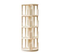 Libreria girevole a 360°, in legno massello multistrato, può contenere oltre 300 libri, capacità 20 kg, semplice libreria per bambini, design dal pavimento al soffitto (C, 45 x 130 cm)