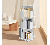 Libreria girevole a 360°, libreria a 3 ripiani, piccola libreria angolare DescrizioneHai ancora problemi con troppi libri e poco spazio in casa? Questa libreria girevole a 3 ripiani offre un ingombro 