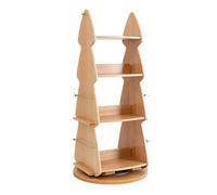 Libreria girevole a 360° per albero di Natale, 4 ripiani, per bambini e adulti, salvaspazio, stimola l'interesse di lettura, ideale come decorazione per le vacanze